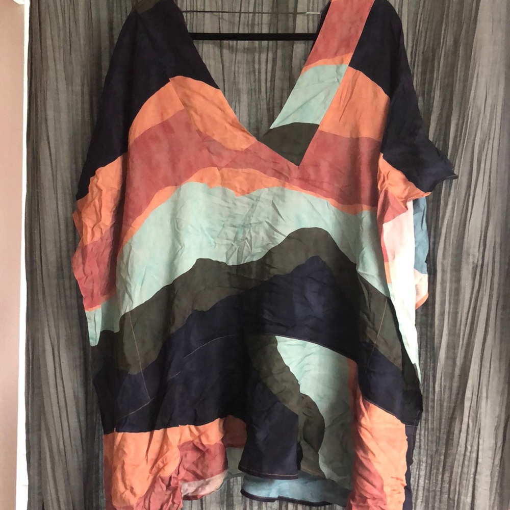 Multi colored bathing suit cover up